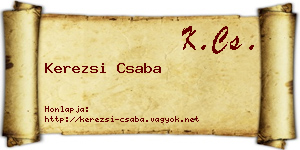 Kerezsi Csaba névjegykártya