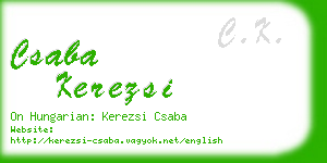 csaba kerezsi business card